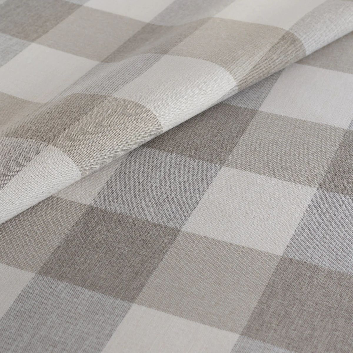 Cottage Check Fabric, Linen Taupe | Tonic Living