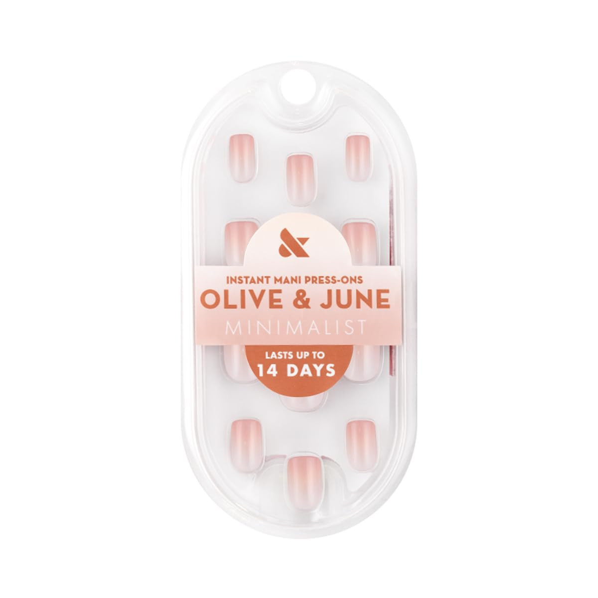 Olive & June Mani Minimalist Instant Press-On Nails | (Glue) Extra Short Squoval, 42 Fake Nails, ... | Amazon (US)