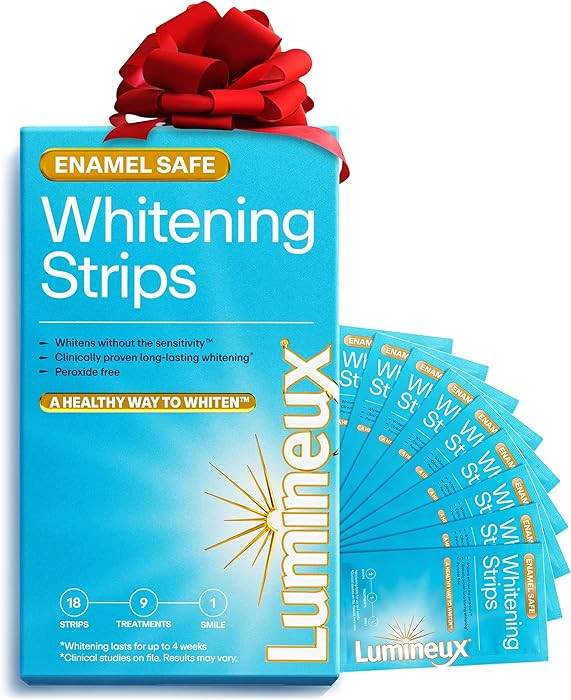 Lumineux Teeth Whitening Strips Kit - 9 Treatments - Peroxide Free - Enamel Safe for Whiter Teeth... | Amazon (US)
