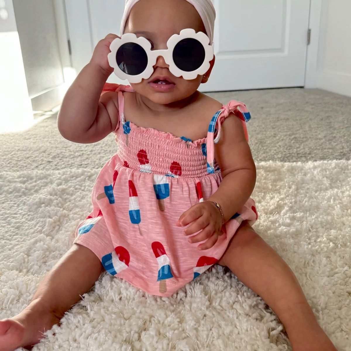 Popsicle Pink / Organic Smocked Set | SpearmintLOVE