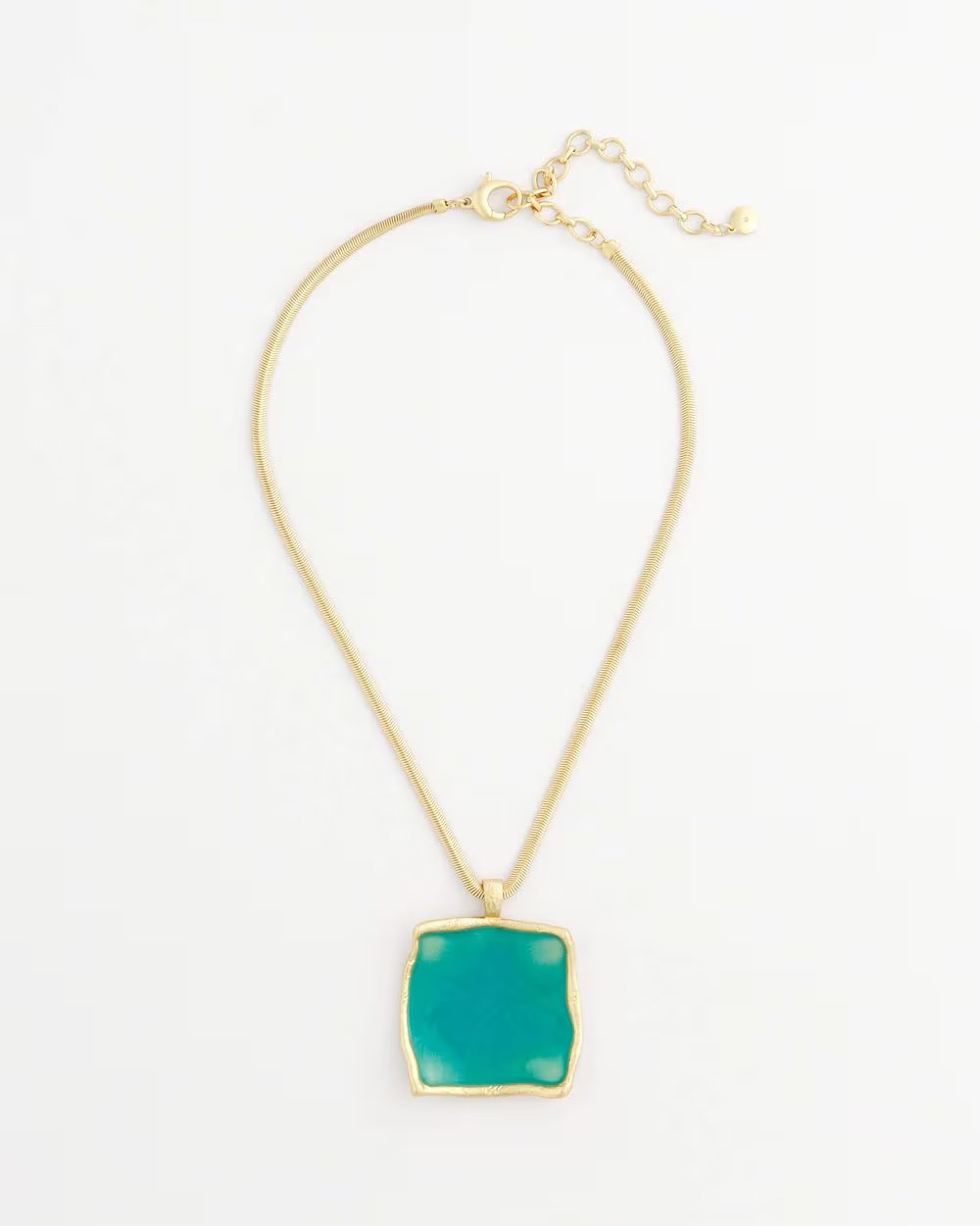Gold-Tone Square Pendant Necklace | Chico's