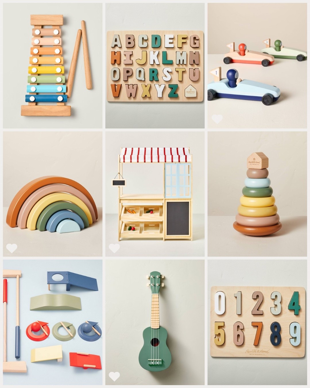 I wish I had shared these precious Hearth and Home Magnolia designed children’s toys sooner because they are SELLING out @target ~ the color palette is so calm and sweet and I love wooden toys for children. 

#LTKBaby #LTKGiftGuide #LTKSaleAlert