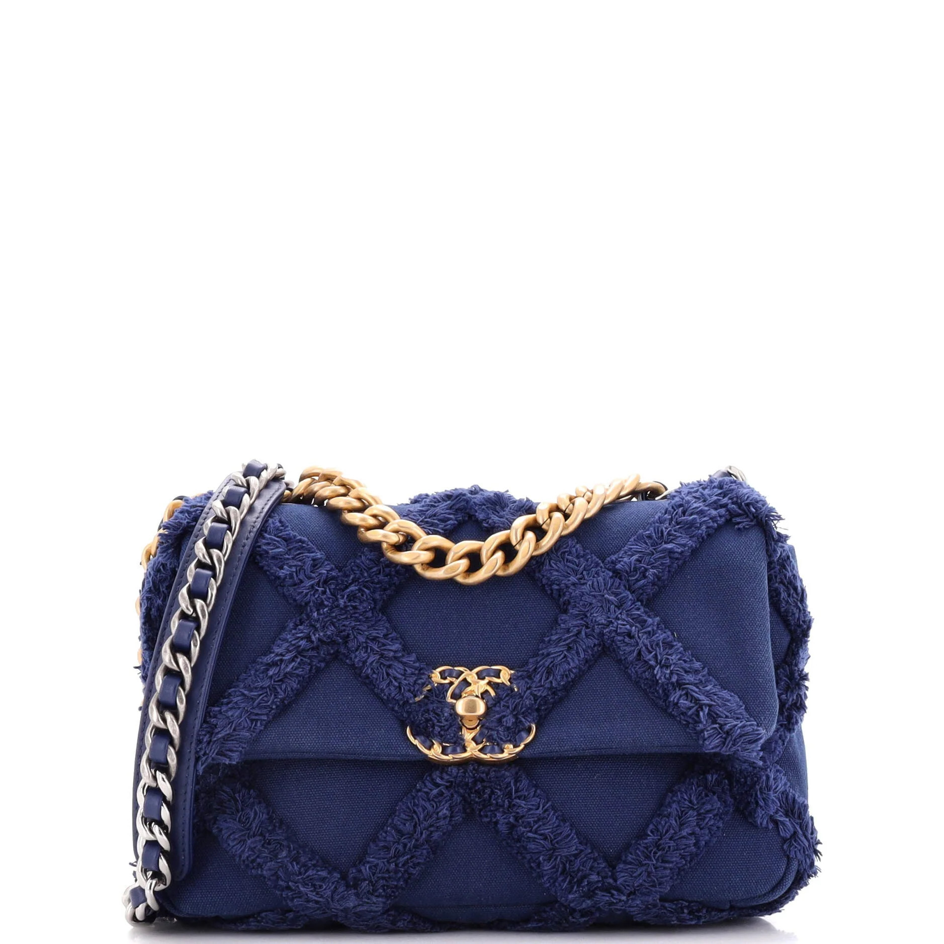 19 Flap Bag Fringe Quilted Cotton Canvas Medium | Shop Simon
