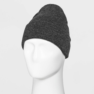 Knit Beanie - Goodfellow & Co™ Charcoal Heather One Size | Target