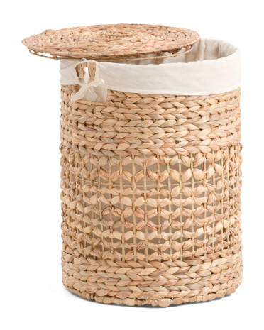 20in Butterfly Center Woven Round Hamper With Fold Over Liner | Office & Storage | Marshalls | Marshalls