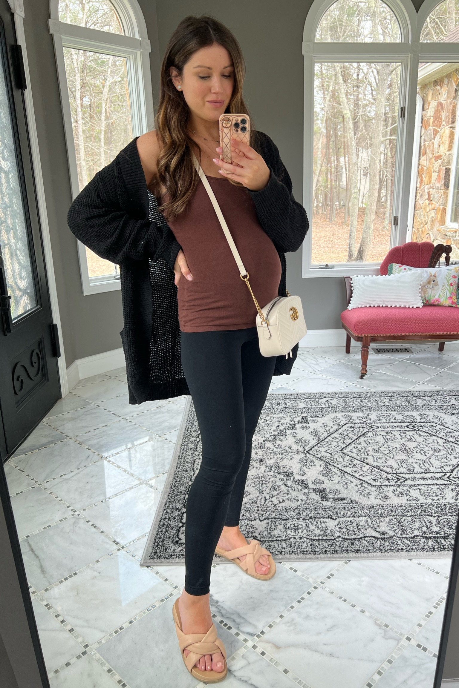 LTK bump, bump pic, bump friendly outfit, pregnancy friendly outfit, 20 weeks pregnant, ootd, pregnancy ootd, pregnant outfit of the day, women’s cardigan, black cardigan, bump suit, bump suit outfit, trendy pregnancy, cute bump outfit, long line cardigan, top shop cardigan, Gucci mules, amazon finds, target sandals, pregnancy, boho chic, neutral outfit pregnancy, maternity outfit idea, third trimester outfit, cute mom outfit, casual pregnancy looks 

#LTKbump #LTKfamily #LTKunder50
