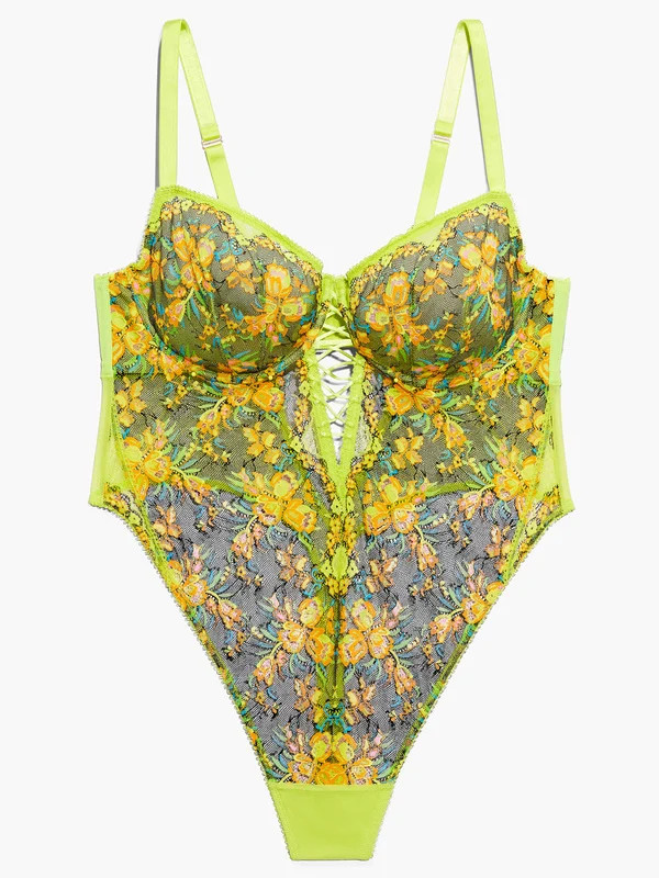Sweetheart Lace Thong Teddy | Savage x Fenty - North America