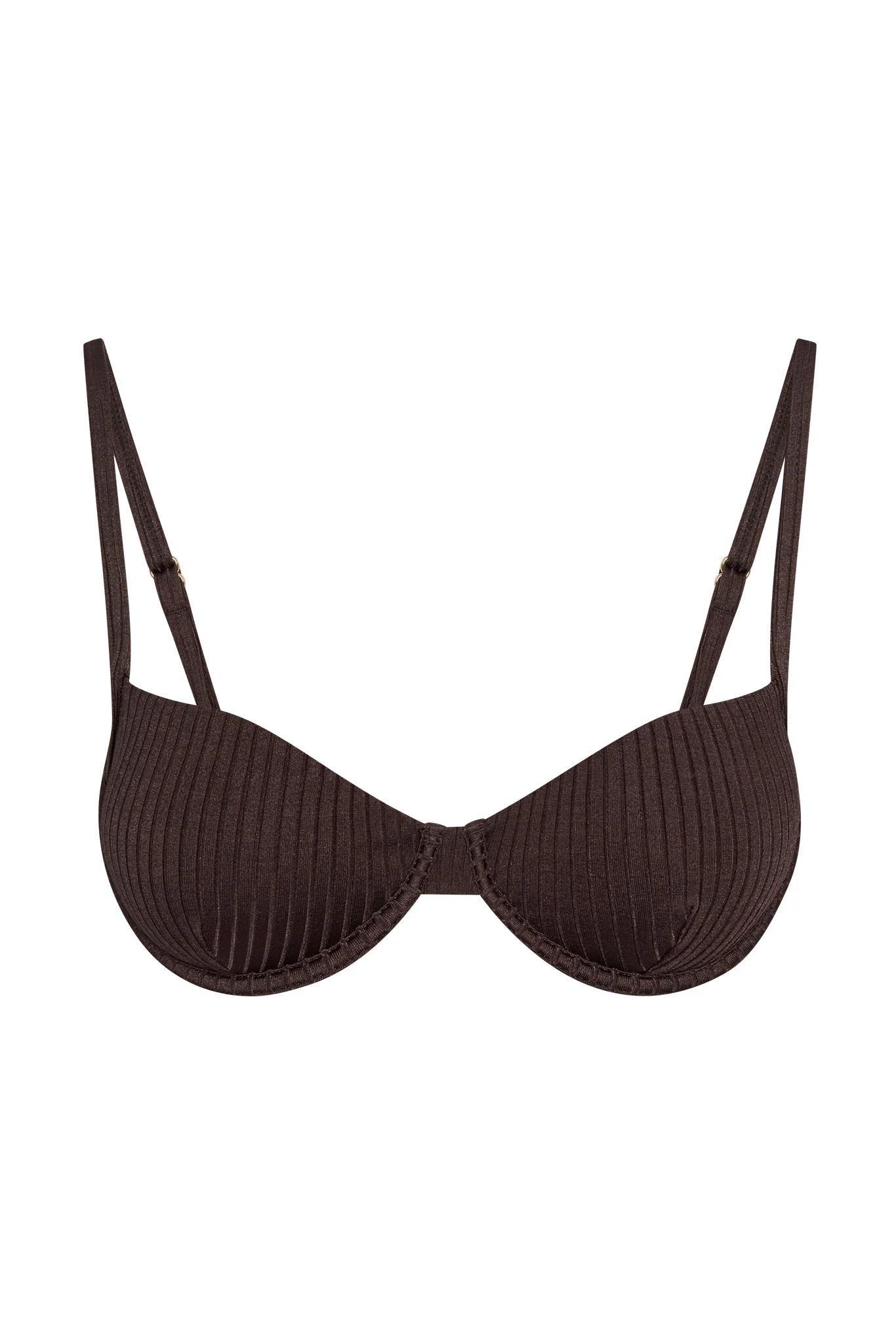 Capri Top - Espresso Wide Rib | Monday Swimwear