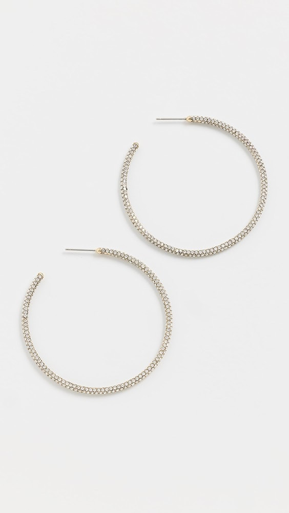 Miller Stud Pave Hoop Earrings | Shopbop
