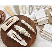 Bridal Faux Pearl Hair Pin/ Large  Hair Barrette/ White Boho Hair/ Japenese Style Hair Clip/ Bridal Wedding | Etsy (US)