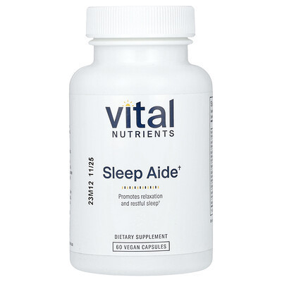 Vital Nutrients, Sleep Aide, 60 Vegan Capsules | iHerb