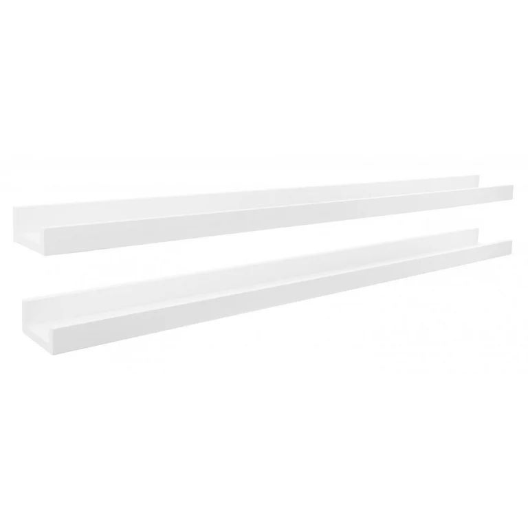 kieragrace KG Modern  Edge Frame Ledge  Set of 2 White Engineered Wood | Walmart (US)