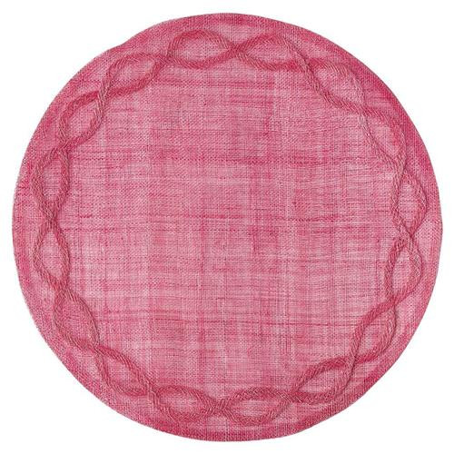 Juliska Tuileries Garden Pink Sinamay Placemat | Kathy Kuo Home