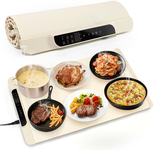 Food Heating Pad, Silicone Heating Tray, Suitable for Buffet Parties and Daily Home Use, 10-Secon... | Amazon (US)