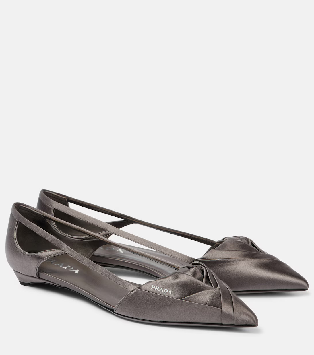 Cutout satin ballet flats | Mytheresa (US/CA)