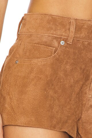 Suede Hot Short in Camel | Revolve Clothing (Global)