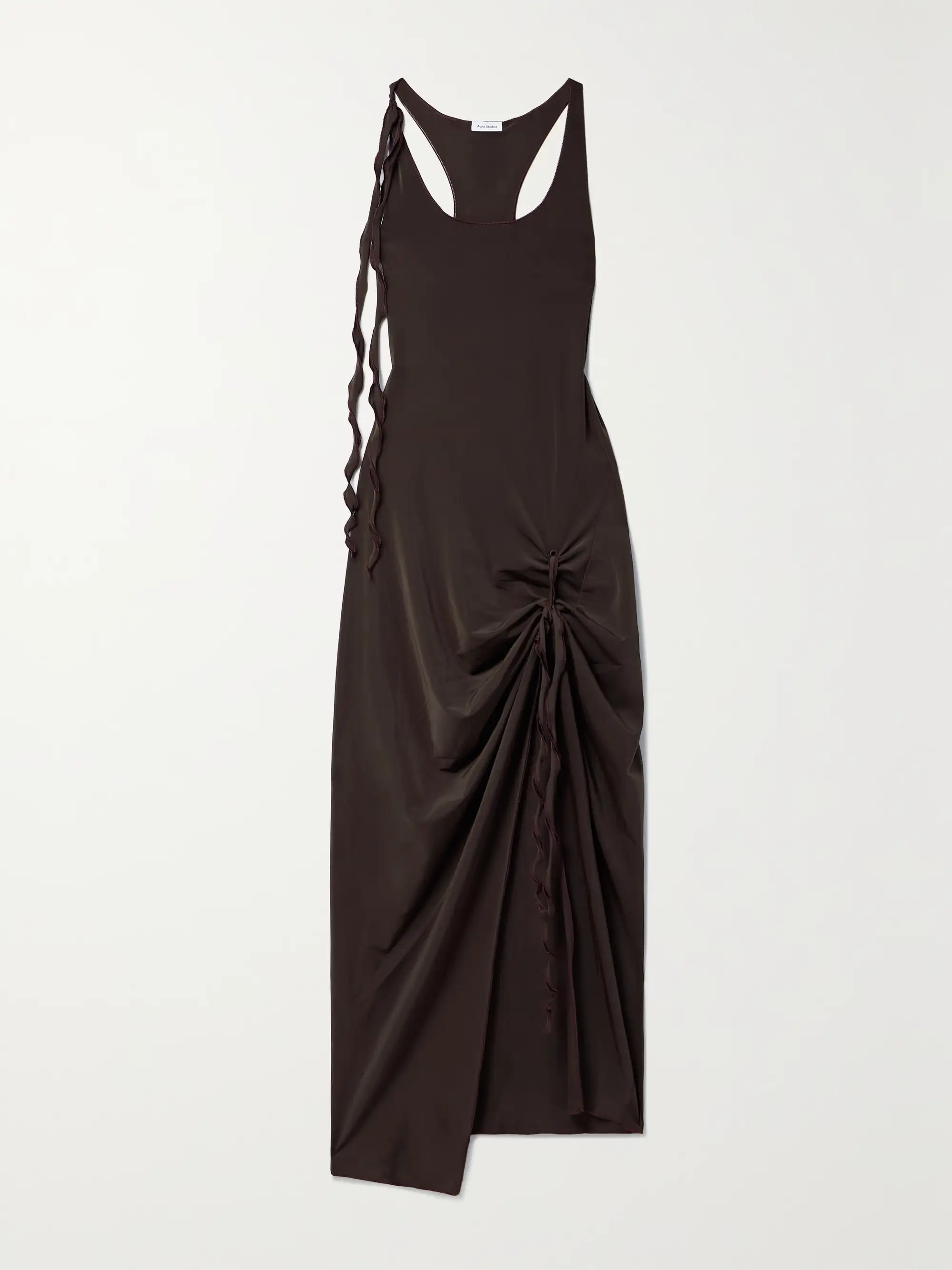Gathered stretch-jersey midi dress | NET-A-PORTER (US)