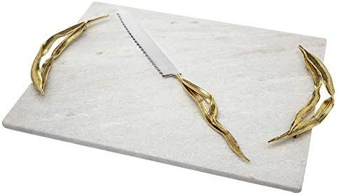 Godinger Marble Challah Cutting, Carving Board with Gold Handle and Knife | Amazon (US)