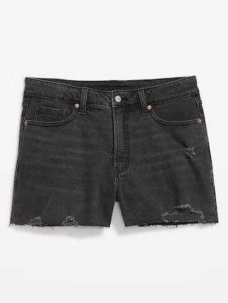 Curvy High-Waisted OG Jean Cut-Off Shorts -- 3-inch inseam | Old Navy (US)