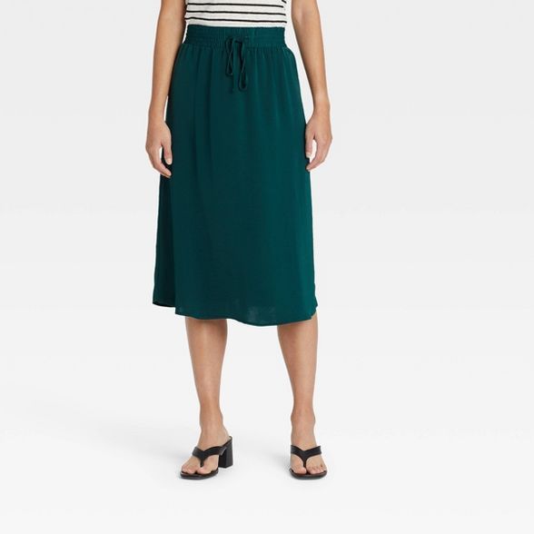 Women's High-Rise Midi Slip Skirt - A New Day™ | Target