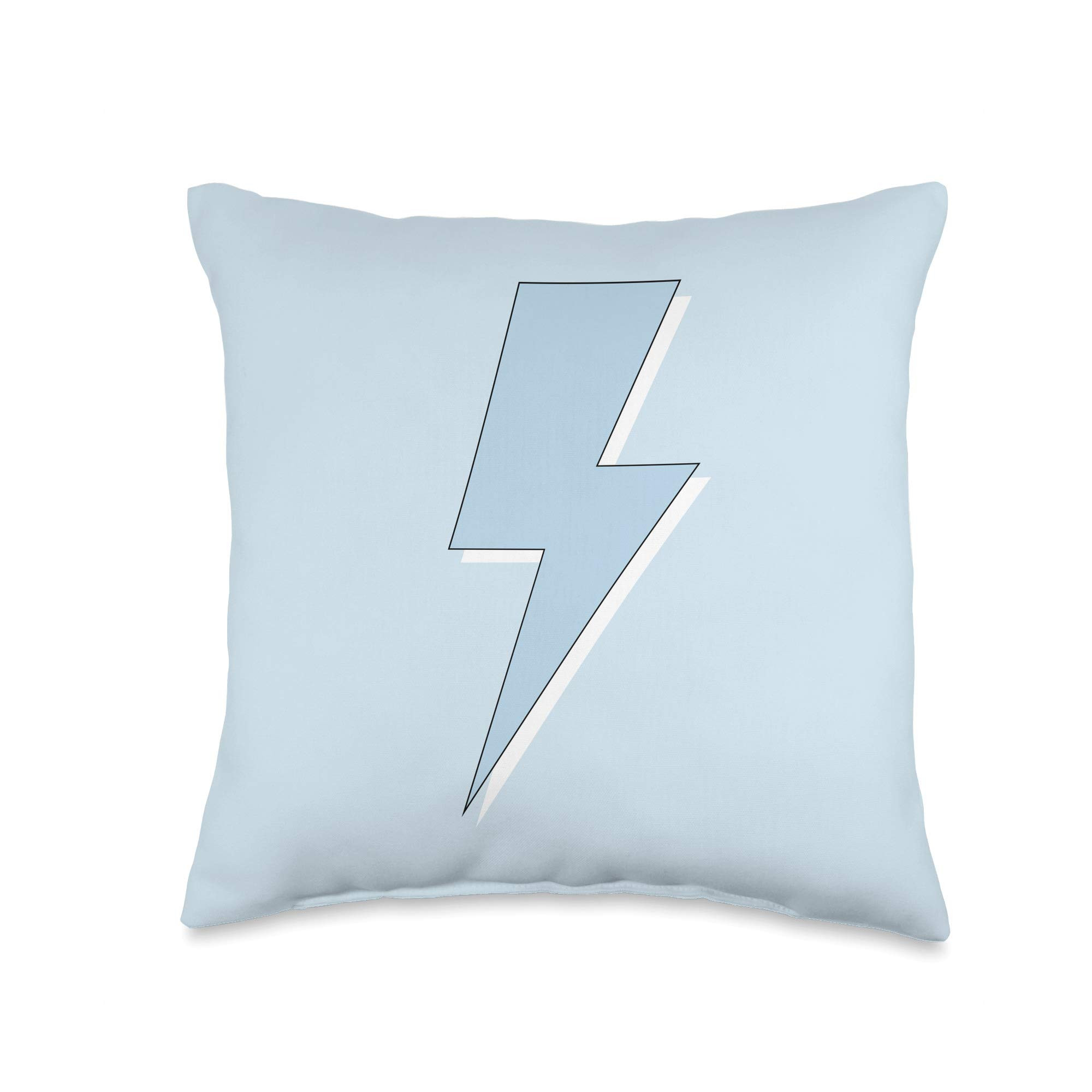 Aesthetic Pastel Light Blue Lightning Bolt Throw Pillow | Amazon (US)