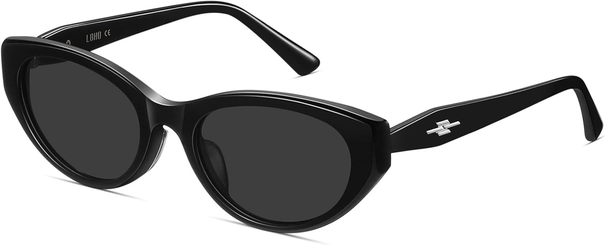 LOHO Cat Eye Sunglasses, Retro Oval Cat Eye Sunglasses for Women,Y2K 90s Trendy Women Sunglasses ... | Amazon (US)
