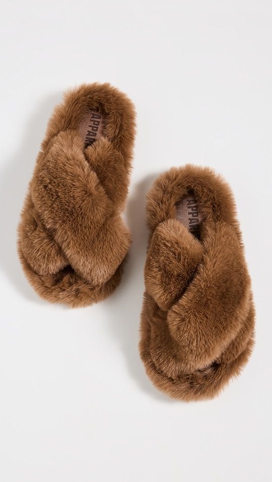 Biba Crossover Faux Fur Slippers | Shopbop