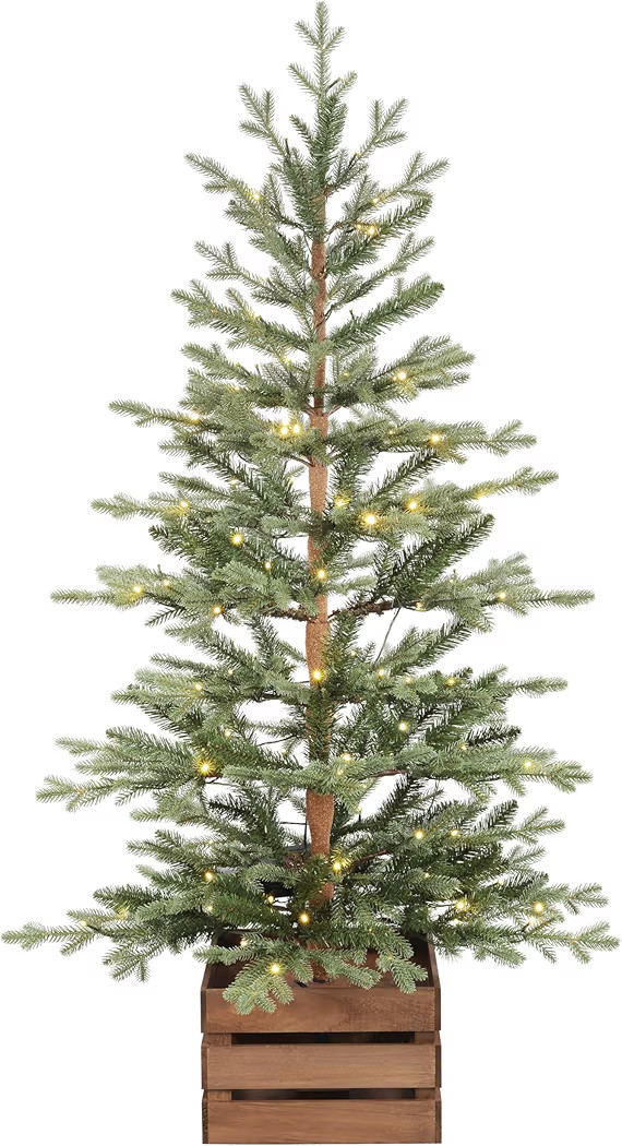 Haute Decor 4.5 Ft. Alberta Alpine Potted Tree with 120 Warm White LED Lights - Twinkle and Stead... | Amazon (US)