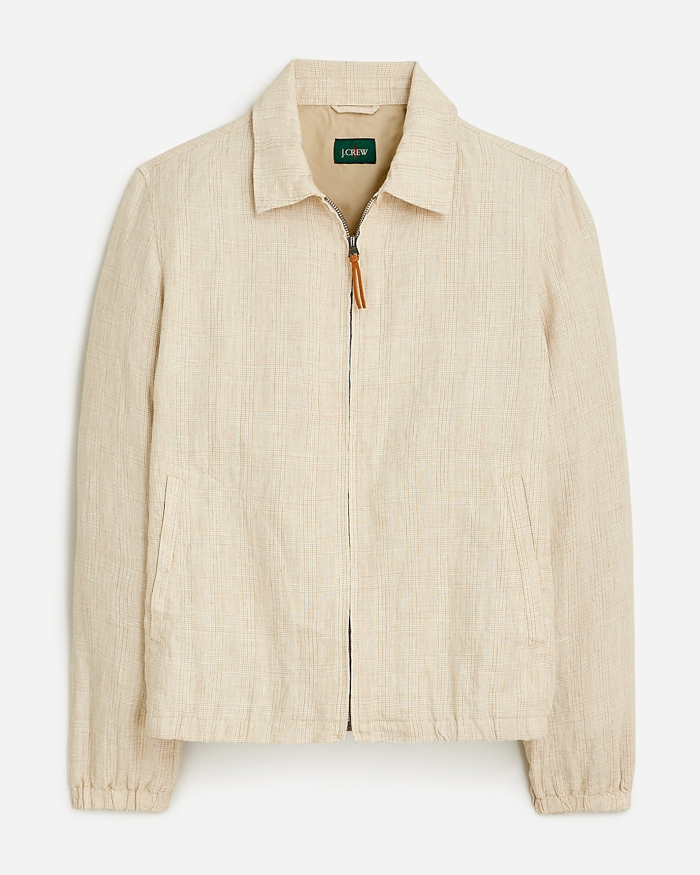 Harrington jacket in linen plaid | J. Crew US