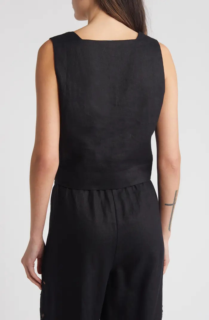 Akira Linen Crop Tank Top | Nordstrom