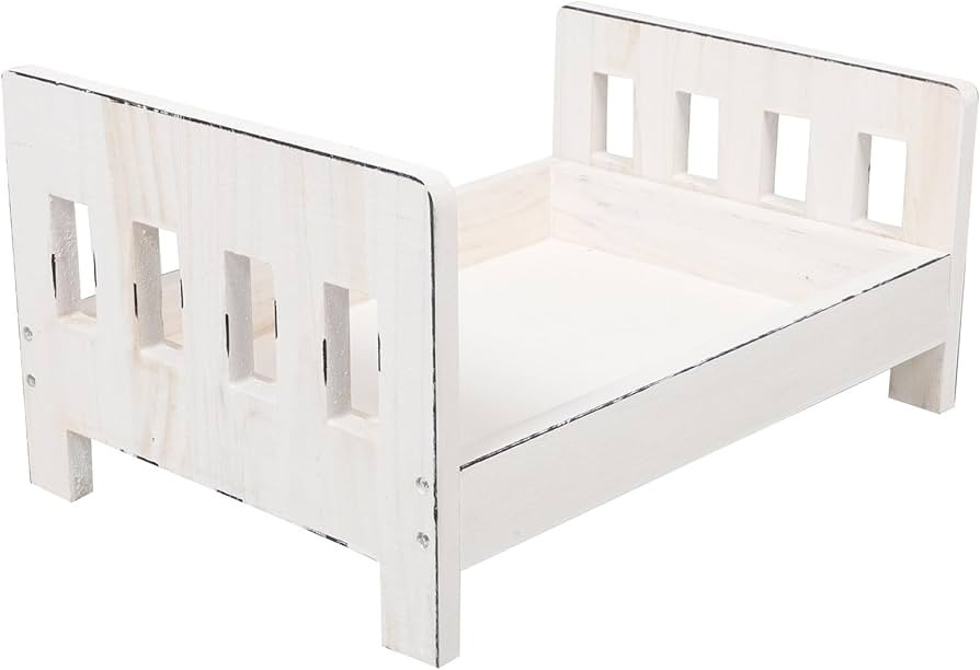 Cabilock Newborn Photography Prop Bed, Handcrafted Rustic Wooden Baby Photo Bed, Detachable Studi... | Amazon (US)