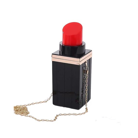 Novelty Lipstick shape Shoulder Bag  Purse Handbags Box Clutch Crossbody | Etsy (US)