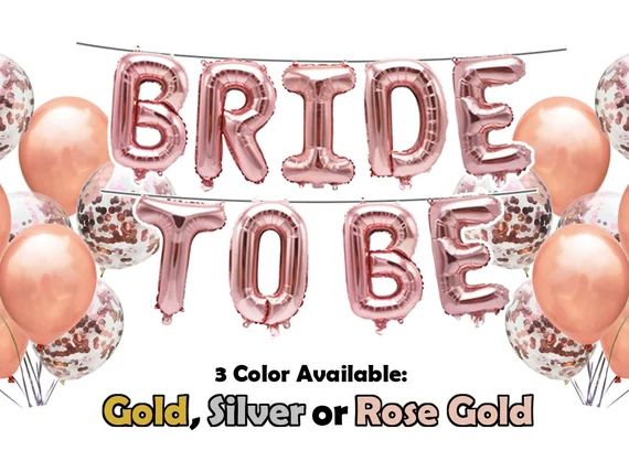 Bride To Be Balloons, 16", Bachelorette Balloon Banner - Bachelorette Party Balloons, Bridal Show... | Etsy (US)