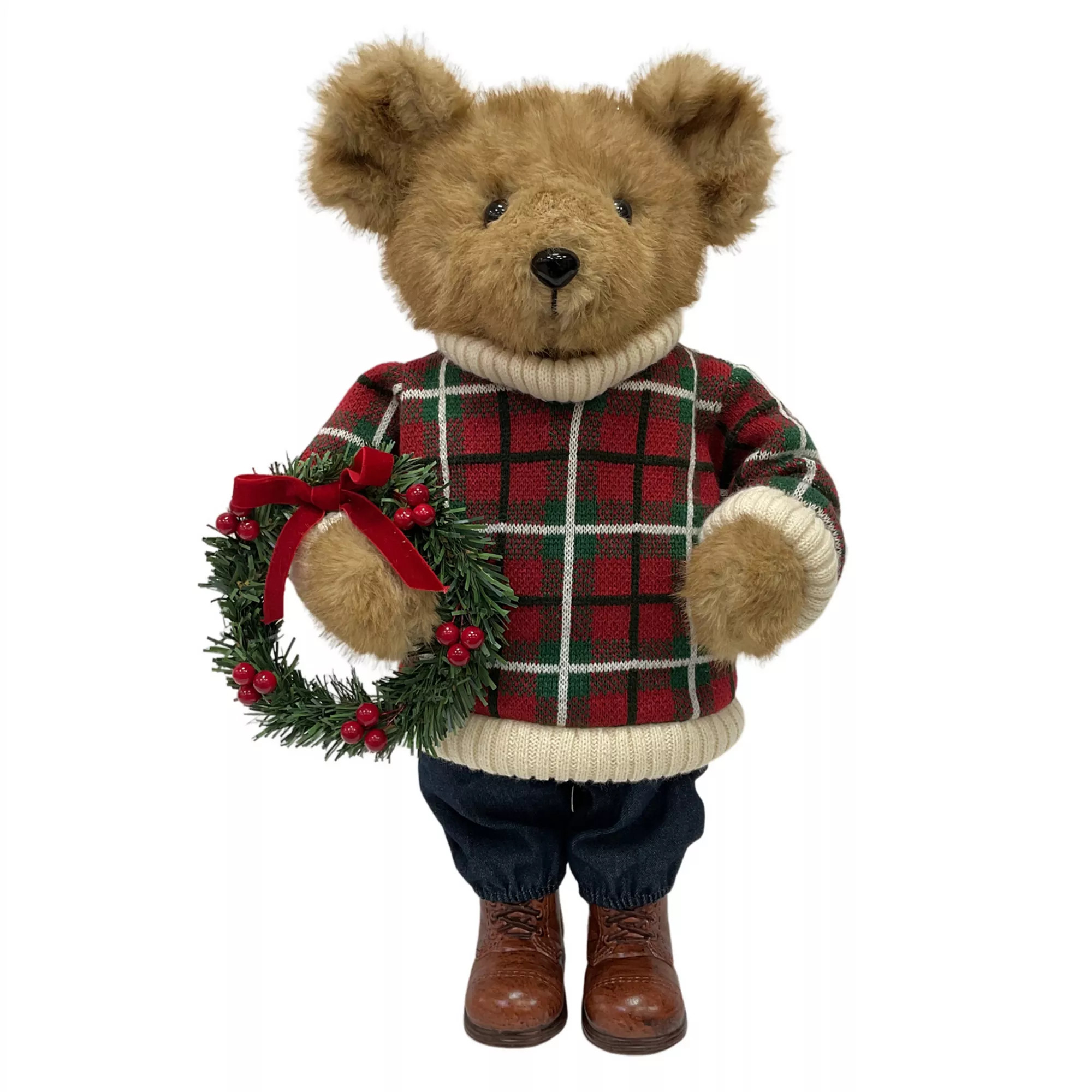 St. Nicholas Square® Teddy Bear with Wreath Table Decor, Multi | Kohl's