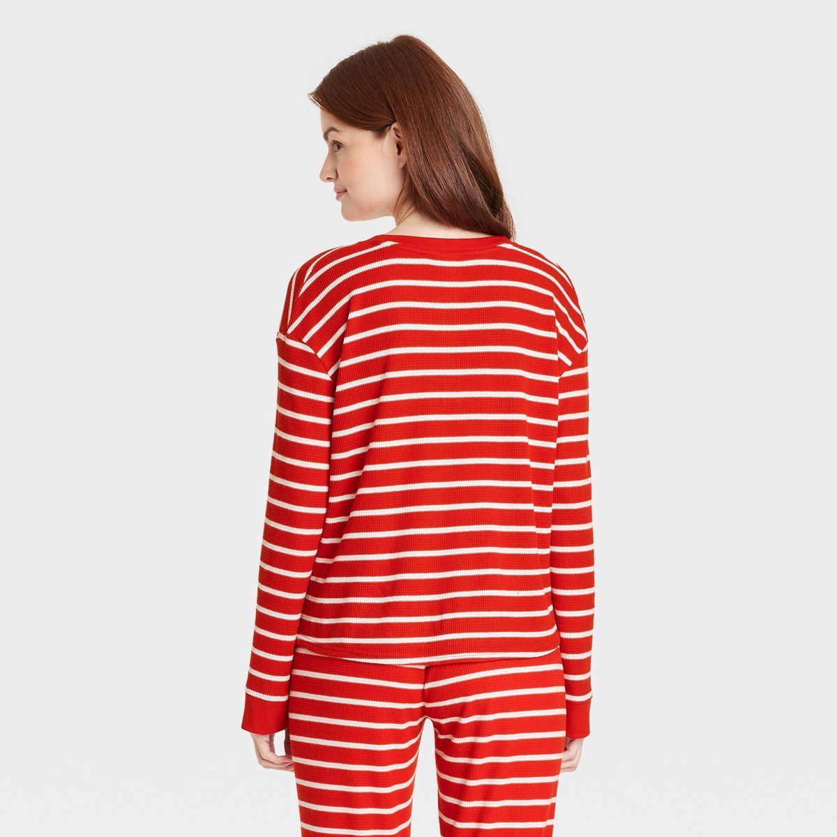 Women's Striped Matching Family Thermal Pajama Top - Wondershop™ Red | Target