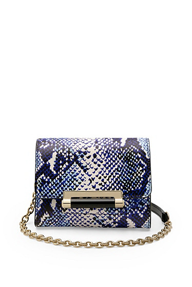 Heritage Print Leather Micro Mini Crossbody Bag | DVF