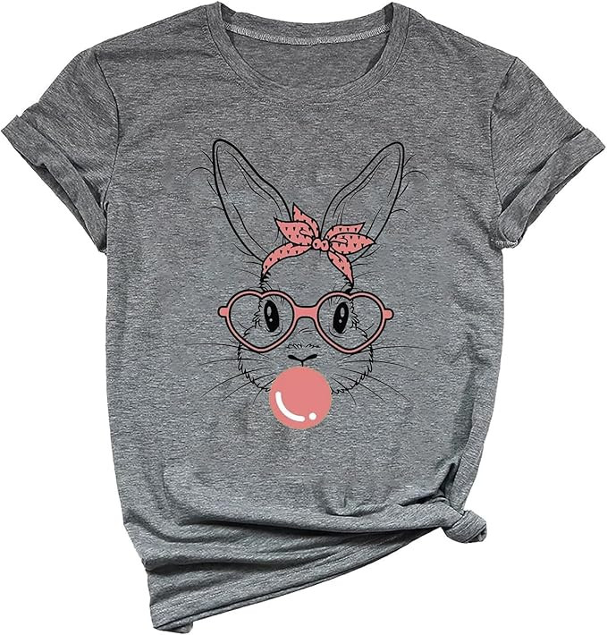 Leopard Easter Bunny Graphic Shirt Chillin' with My Peeps Easter Matching T-Shirt Gift for Easter... | Amazon (US)