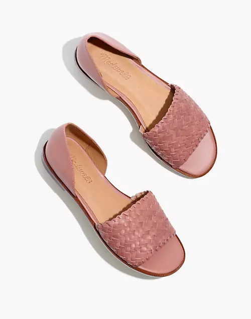 The Kinsley d'Orsay Flat in Woven Leather | Madewell