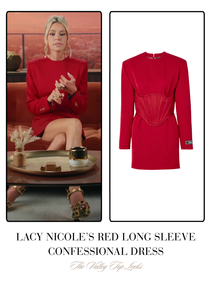  Lacy Nicole's Red Long Sleeve Confessional Dress 

 