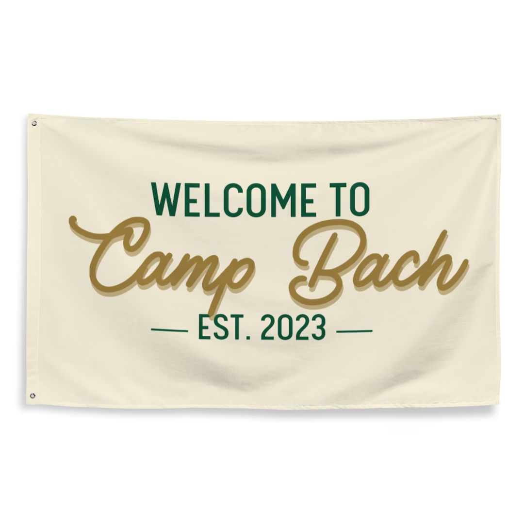 Camp Bach Flag for Camp-Themed Bachelorette Party | CAMP BACH | Etsy (US)