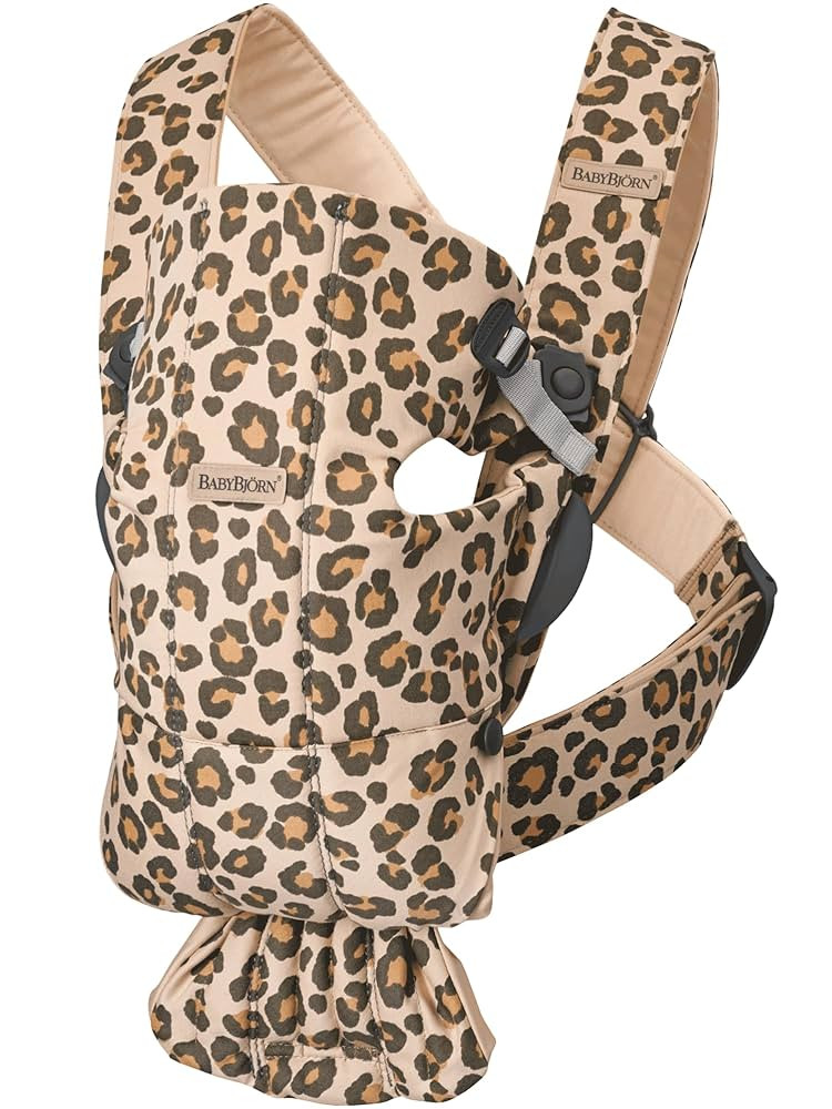 BabyBjörn Baby Carrier Mini, Cotton, Beige/Leopard | Newborn Carrier (7-25 lbs), Ergonomic, Easy... | Amazon (US)