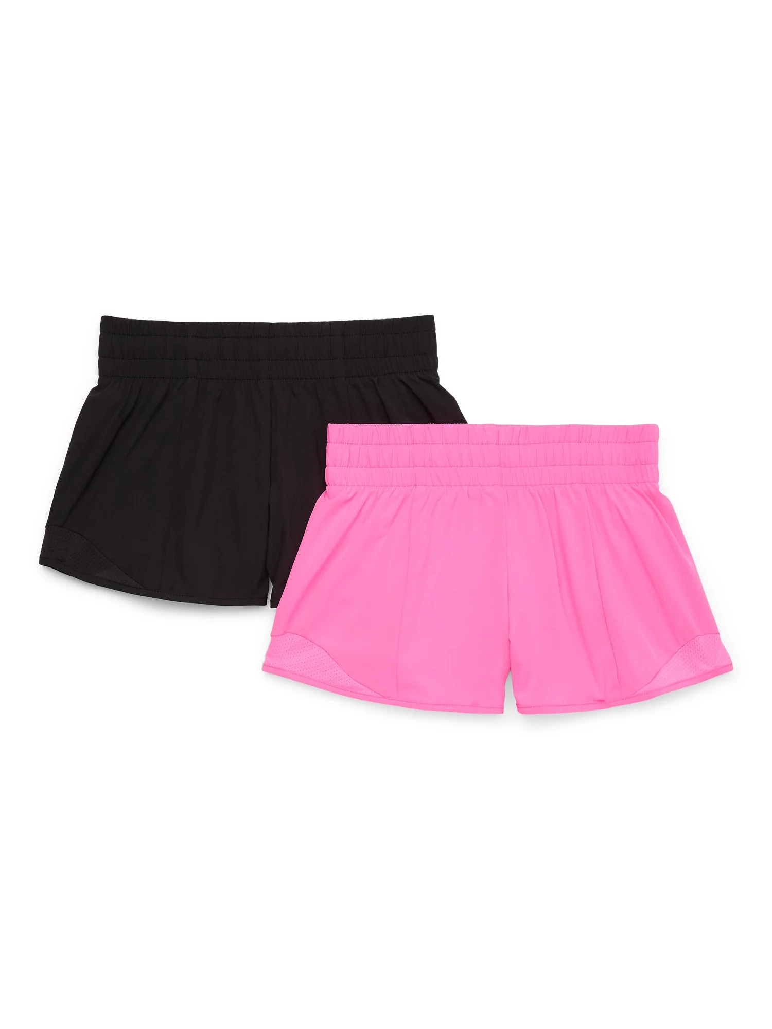 Athletic Works Girls Athletic Run Shorts, 2-Pack, Sizes 4-18 & Plus | Walmart (US)