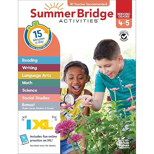 Summer Bridge Activities 4th Grade to 5th Grade Workbooks All Subjects, Math, Language Arts, Scie... | Amazon (US)