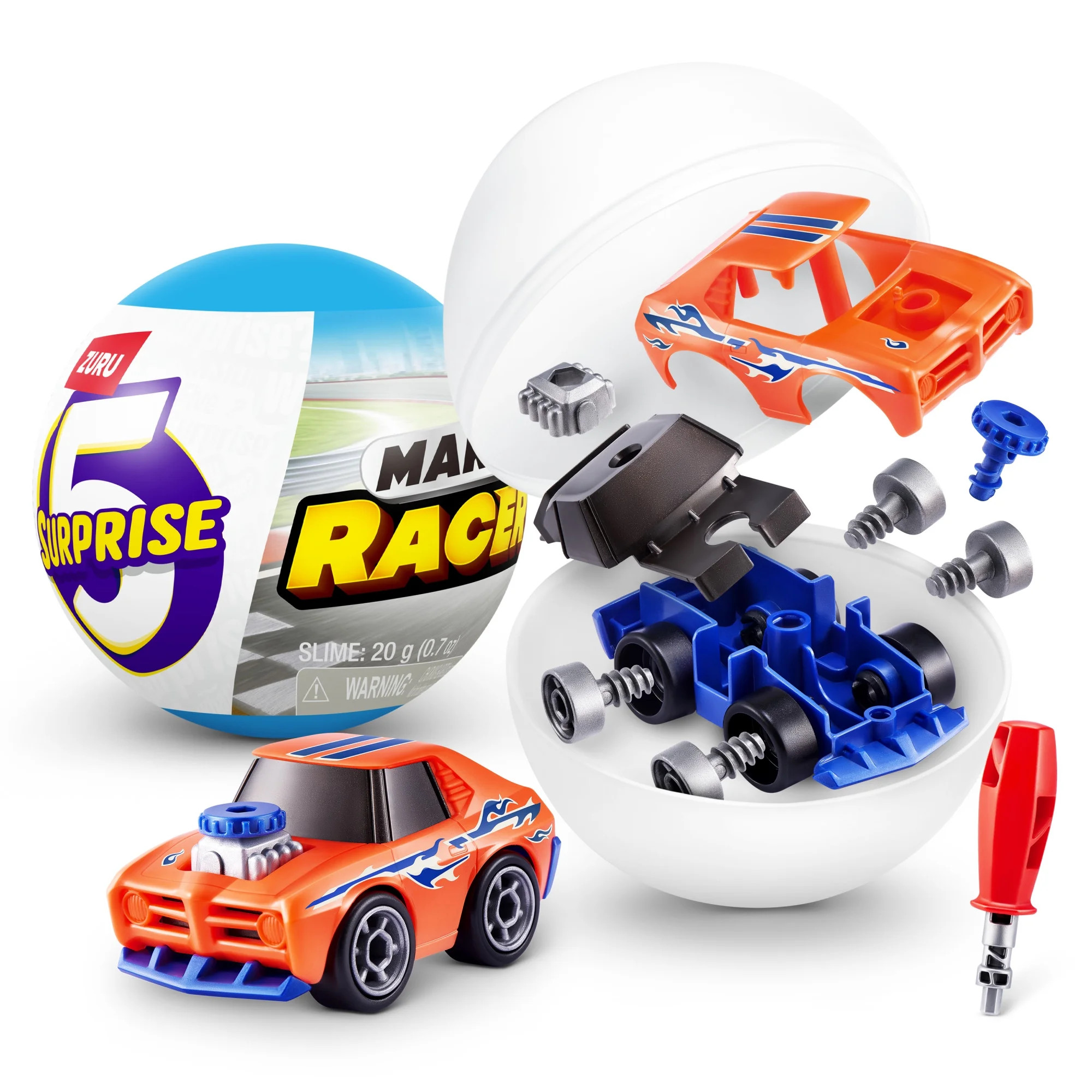 5 SURPRISE Make-A-Racer Race Car Vehicle Themed Novelty Unboxing Toy Collectible Mini's by ZURU -... | Walmart (US)