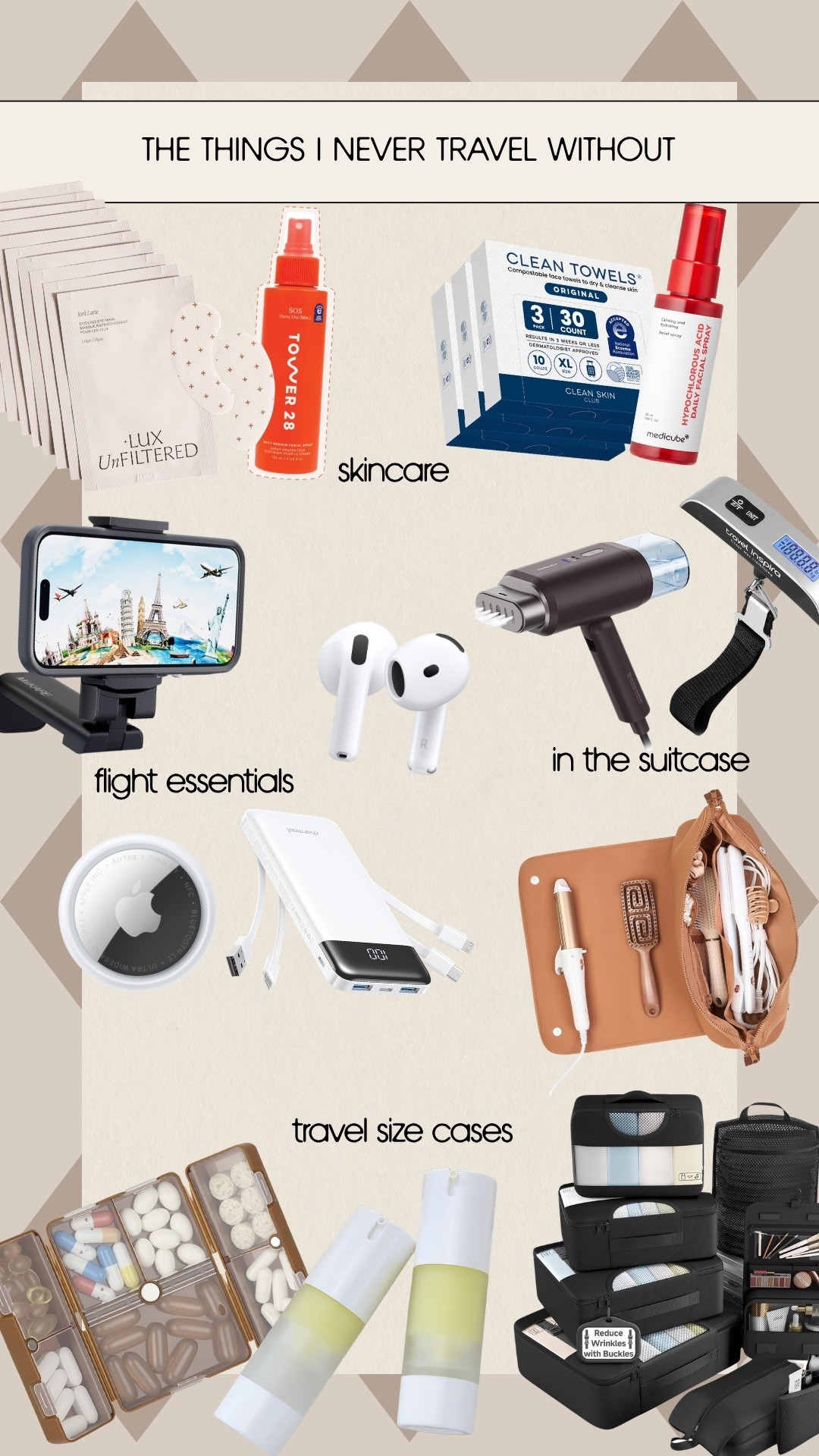 When it comes to traveling, there’s some things I NEVER leave without! 

Here are my non negotiables for packing, the flight, and the trip itself. 


Travel essentials, must haves, Amazon finds, affordable, packing hacks, skincare, luggage necessities, suitcase items, tech, airplane hacks

#LTKTravel #LTKBeauty