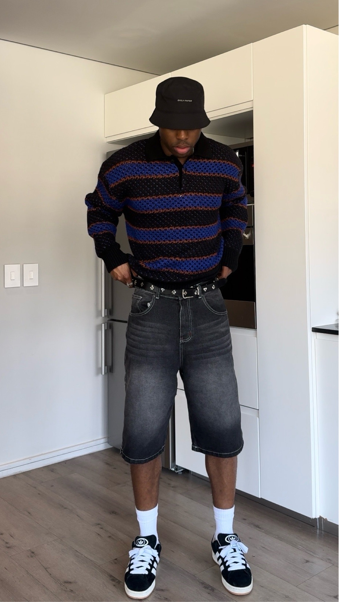 Daily paper, Zara, Asos, Jaded london, Adidas, transitional outfit, transitional style, bucket hat, knit polo shirt, long sleeve shirt, knit shirt, denim shorts, baggy shorts, Adidas originals campus, holiday outfit, summer outfit, menswear, men’s style, style inspiration 

#LTKeurope #LTKSeasonal #LTKstyletip