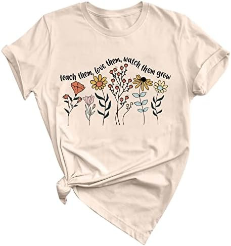 Teacher Shirt Women Teach Them to Be Kind T Shirt Teach Kindness Shirt First Day of School Short ... | Amazon (US)