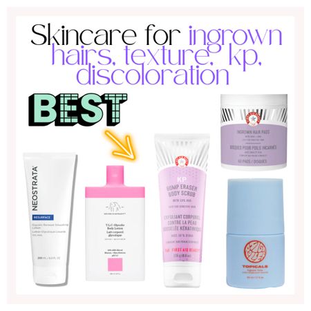 5 best skincare products for ingrown hairs, keratosis pilaris, rough/bumpy skin, discolouration and more! 

#LTKbeauty #LTKSeasonal #LTKFind