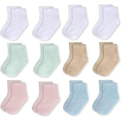 Basic Color Assortment Kid's 12 pack socks for Boys and Girls, Toddlers Ages 4-5 | Target