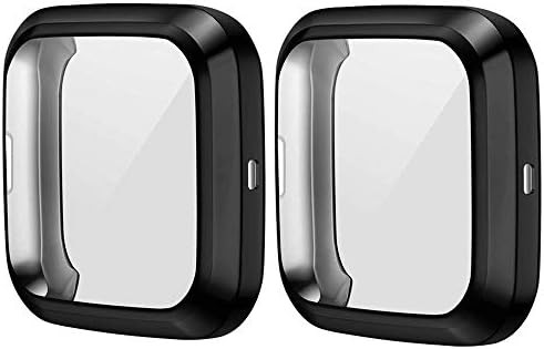 HANKN 2 Pack Case Compatible with Fitbit Versa 2 Screen Protector, Soft TPU Full Coverage Protective | Amazon (US)